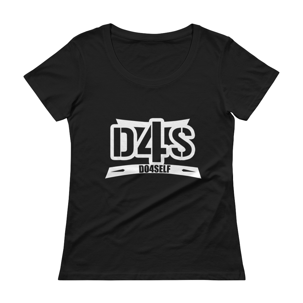 Do4Self Ladies Shirt Sleeve Fitted T-Shirt Black