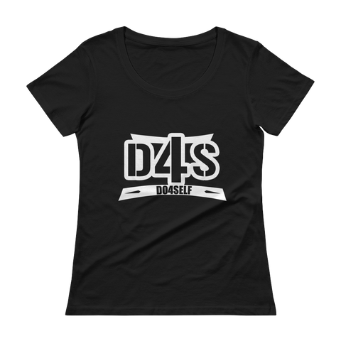 Do4Self Ladies Shirt Sleeve Fitted T-Shirt Black