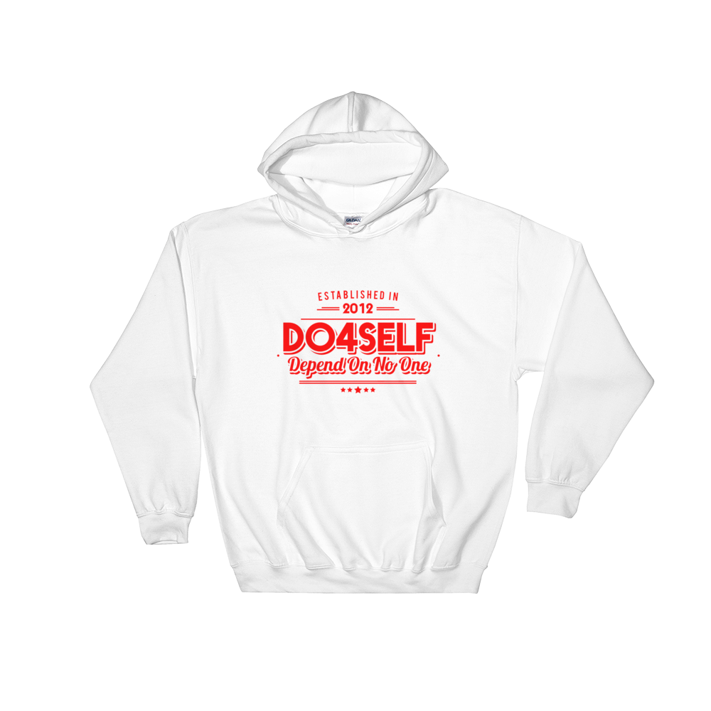 Do4Self Depend On No One Hoodie (White/Red)