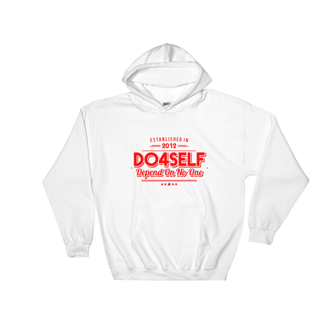 Do4Self Depend On No One Hoodie (White/Red)