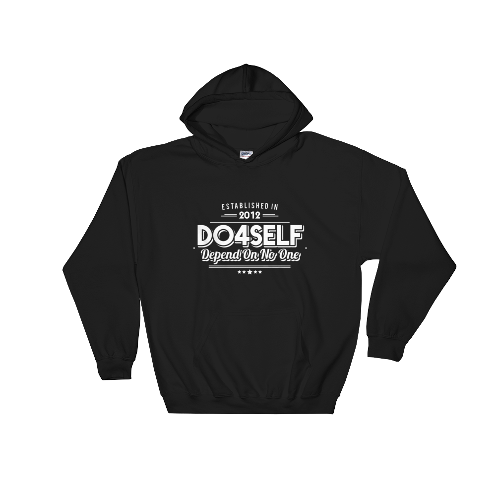 Do4Self Depend On No One Hoodie (Black/White)