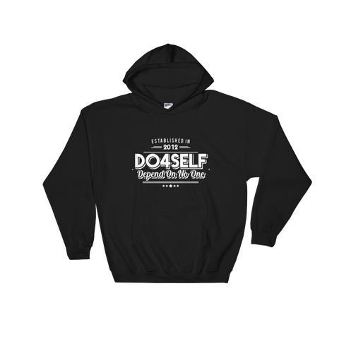 Do4Self Depend On No One Hoodie (Black/White)