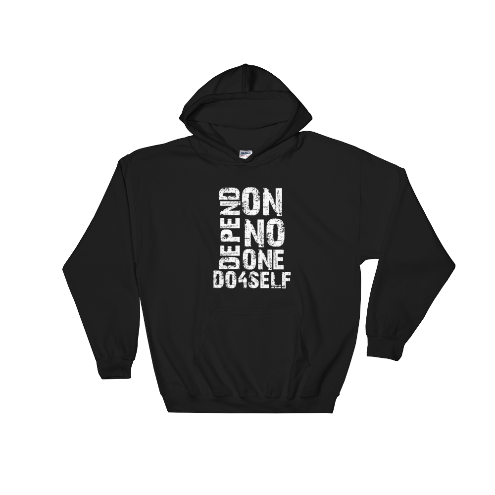 Do4Self Depend On No One Hoodie (Black/White)