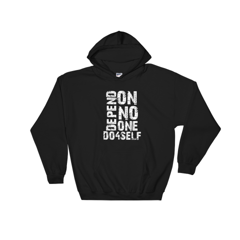 Do4Self Depend On No One Hoodie (Black/White)