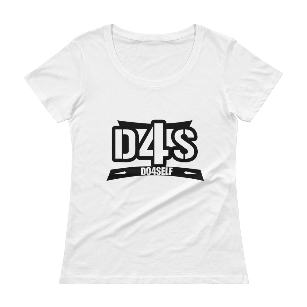 Do4Self Ladies Shirt Sleeve Fitted T-Shirt White