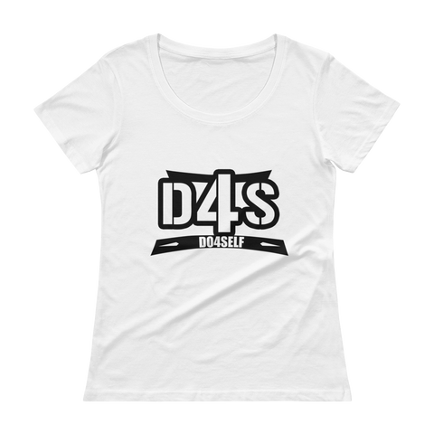 Do4Self Ladies Shirt Sleeve Fitted T-Shirt White